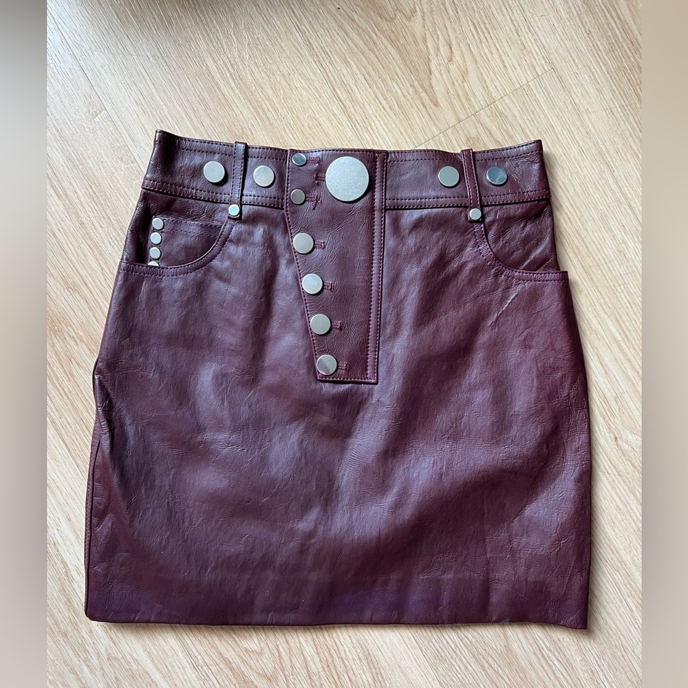 Authentic Alexander Wang leather red skirt size 4 in women